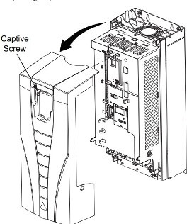Figure 1 – Remove Cover on the (ACH550 VFD)